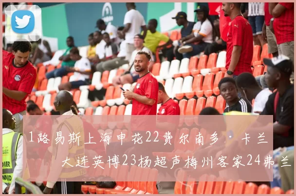 1路易斯上海申花22费尔南多·卡兰加大连英博23杨超声梅州客家24弗兰克浙江队25马修斯青岛西海岸26阿尔贝托·魁尔斯天津津门虎27古斯塔沃上海海港28克雷桑山东泰山1