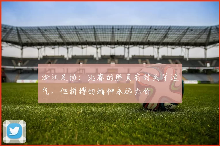 浙江足协：比赛的胜负有时关乎运气，但拼搏的精神永远无价