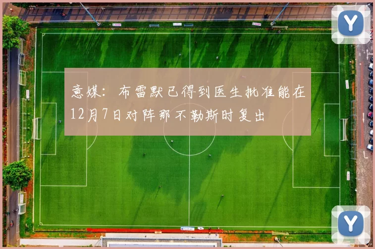 意媒：布雷默已得到医生批准能在12月7日对阵那不勒斯时复出